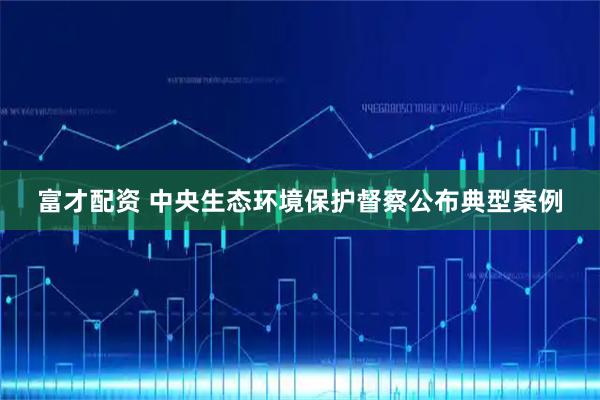 富才配资 中央生态环境保护督察公布典型案例